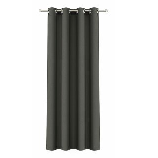 Gardinenschal Ellen blickdicht mit Ösen Anthrazit 140x145 cm