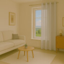 Gardinenschal Ellen blickdicht mit Ösen 140x145 cm Hellgrau