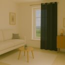 Gardinenschal Ellen blickdicht mit Ösen Schwarz 140x175 cm