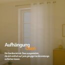 Gardinenschal Ellen blickdicht mit Ösen 140x175 cm Weiß