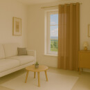 Gardinenschal Ellen blickdicht mit Ösen Hellbraun 140x175 cm