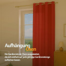 Gardinenschal Ellen blickdicht mit Ösen 140x175 cm Rot