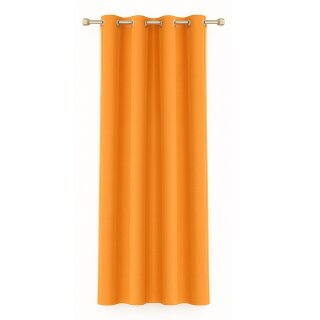 Gardinenschal Ellen blickdicht mit Ösen Hellorange 140x175 cm