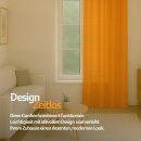 Gardinenschal Ellen blickdicht mit Ösen Hellorange 140x175 cm