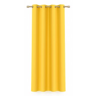 Gardinenschal Ellen blickdicht mit Ösen 140x175 cm Gelb
