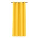Gardinenschal Ellen blickdicht mit Ösen Gelb 140x175 cm