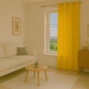 Gardinenschal Ellen blickdicht mit Ösen Gelb 140x175 cm