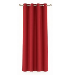Gardinenschal Ellen blickdicht mit Ösen Rot 140x245 cm