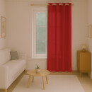 Gardinenschal Ellen blickdicht mit Ösen 140x245 cm Rot