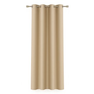 Gardinenschal Ellen blickdicht mit Ösen Beige 140x245 cm