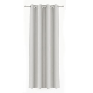 Gardinenschal Ellen blickdicht mit Ösen Hellgrau 140x245 cm