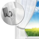 Gardinenset mit Schlaufen "Skyline" Landhausstil 140x120cm - Beige