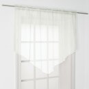 Zipfelgardine mit Stangendurchzug 140x100cm - Weiß
