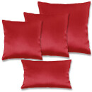 Kissenhülle Alessia rot - salsa 40x40cm mit Füllkissen