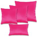 Kissenhülle Alessia pink - fuchsia 50x50cm mit Füllkissen