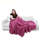 Mikrofaser Decke altrose - pflaume 210x280cm