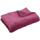 Mikrofaser Decke altrose - pflaume 210x280cm