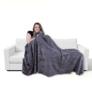 Mikrofaser Decke anthrazit - dunkelgrau 150x200cm