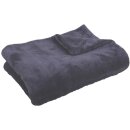 Mikrofaser Decke anthrazit - dunkelgrau 220x240cm