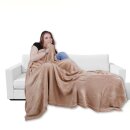 Mikrofaser Decke beige - creme 70x100cm