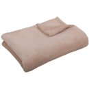 Mikrofaser Decke beige - creme 70x100cm