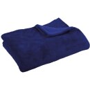 Mikrofaser Decke blau - mittelblau 70x100cm