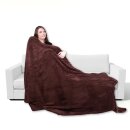 Mikrofaser Decke braun - schokobraun 220x240cm
