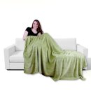 Mikrofaser Decke grün - olivgrün 70x100cm