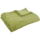 Mikrofaser Decke grün - olivgrün 70x100cm
