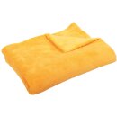 Mikrofaser Decke hellorange - marigold 70x100cm