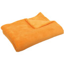Mikrofaser Decke orange - apricot 210x280cm