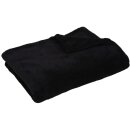 Mikrofaser Decke schwarz - jetblack 80x120cm