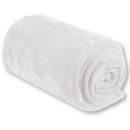 Mikrofaser Decke weiß - champagner 70x100cm