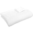 Mikrofaser Decke weiß - champagner 130x170cm