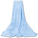 Mikrofaser Decke blau - babyblau 210x280cm