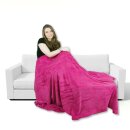 Mikrofaser Decke pink - fuchsia 130x170cm