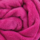 Mikrofaser Decke pink - fuchsia 130x170cm