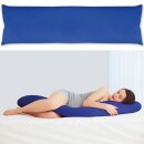 Seitenschläfer Kissenhülle ca. 40x120cm blau - royalblau