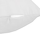 Seitenschläfer Kissenhülle ca. 40x120cm + Füllkissen / weiß - schneeweiß