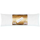 Seitenschläfer Kissenhülle ca. 40x120cm + Füllkissen / weiß - schneeweiß