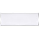 Seitenschläfer Kissenhülle ca. 40x120cm + Füllkissen / weiß - schneeweiß