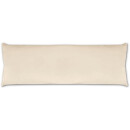 Seitenschläfer Kissenhülle ca. 40x120cm + Füllkissen / beige - creme