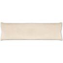 Seitenschläfer Kissenhülle ca. 40x140cm + Füllkissen / beige - creme