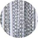 Fadenvorhang in Metallic-Optik mit Stangendurchzug Anthrazit 90x250cm