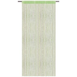 Fadenvorhang in Metallic-Optik mit Stangendurchzug Hellgrün 90x200cm