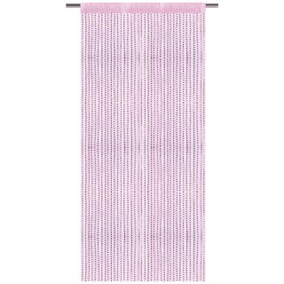 Fadenvorhang in Metallic-Optik mit Stangendurchzug Rosa 90x200cm