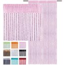 Fadenvorhang in Metallic-Optik mit Stangendurchzug Rosa 90x200cm