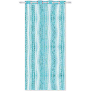 Fadenvorhang Metall-Optik 140 x 250cm mit  Ösen, türkis - ozeanblau
