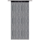 Fadenvorhang Metall-Optik 140 x 250 cm mit  Stangendurchzug, schwarz - black