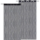 Fadenvorhang Metall-Optik 140 x 250cm mit  Stangendurchzug, schwarz - black
